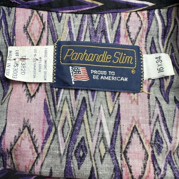 Panhandle Slim Pink and Blue Button Down Shirt - Picture 11 of 15